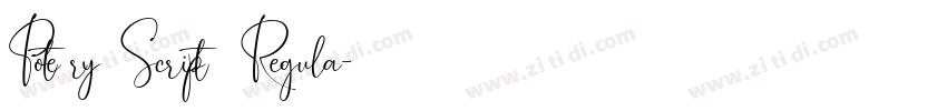 Poetry Script Regula字体转换